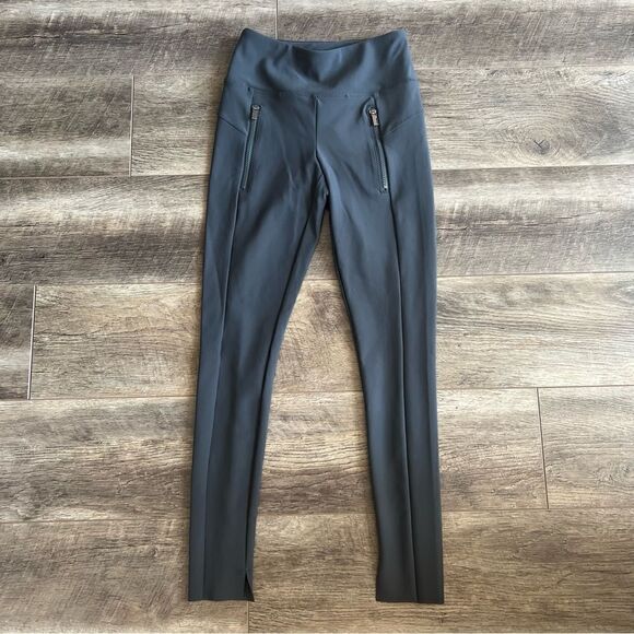 ATHLETA Stellar Tight Anthracite Grey Work Travel Size XXS Zipper Pockets Pants - Picture 3 of 12